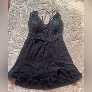 Blue Rain by Francesca’s Black Lace Dress Size Small